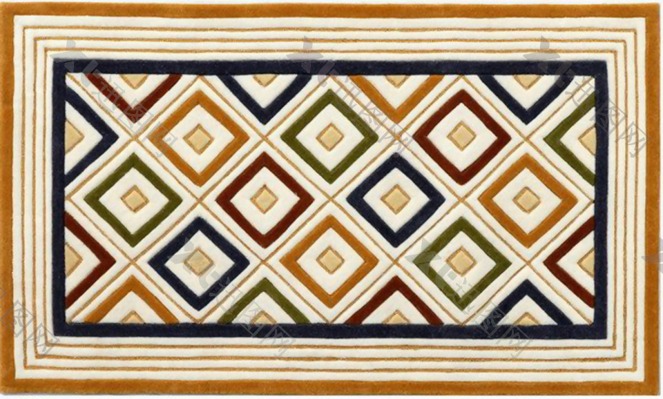 简约方形地毯装饰贴图JPG图片