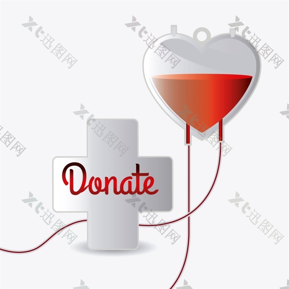 救治献血公益广告相关矢量素材
