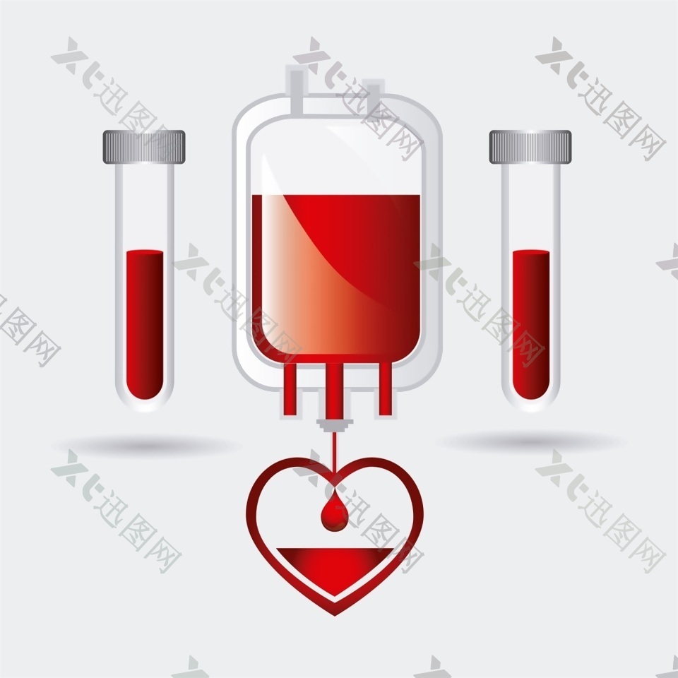 输血献血公益广告相关矢量素材