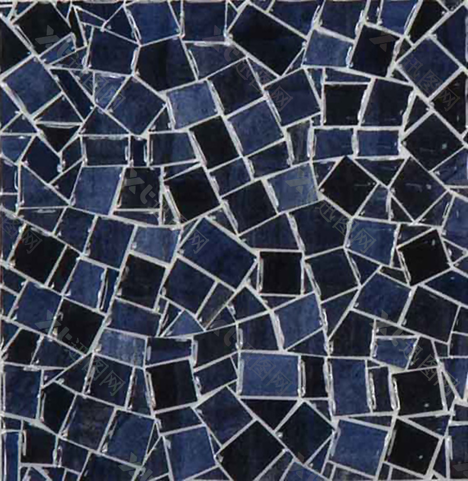 蓝色不规则马赛克材质贴图JPG图片