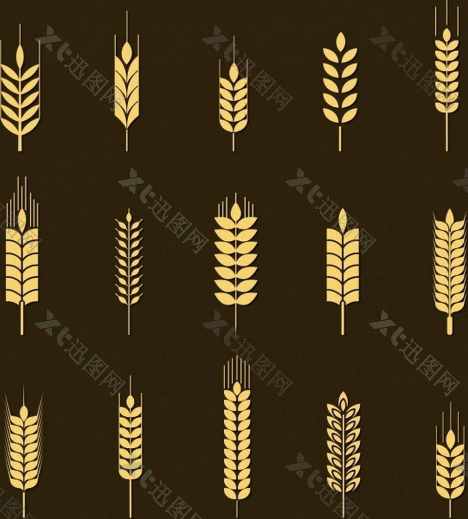 小麦矢量素材