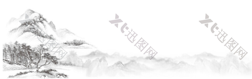 中国风雪山风景PNG