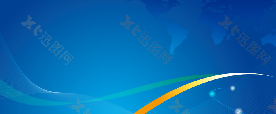 蓝色几何科技商务背景banner