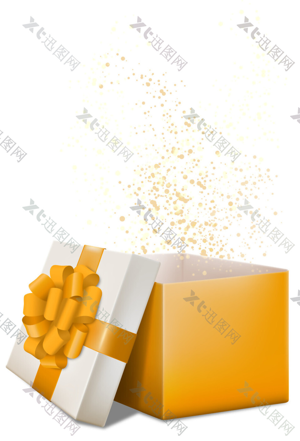 黄色包装礼盒素材图片