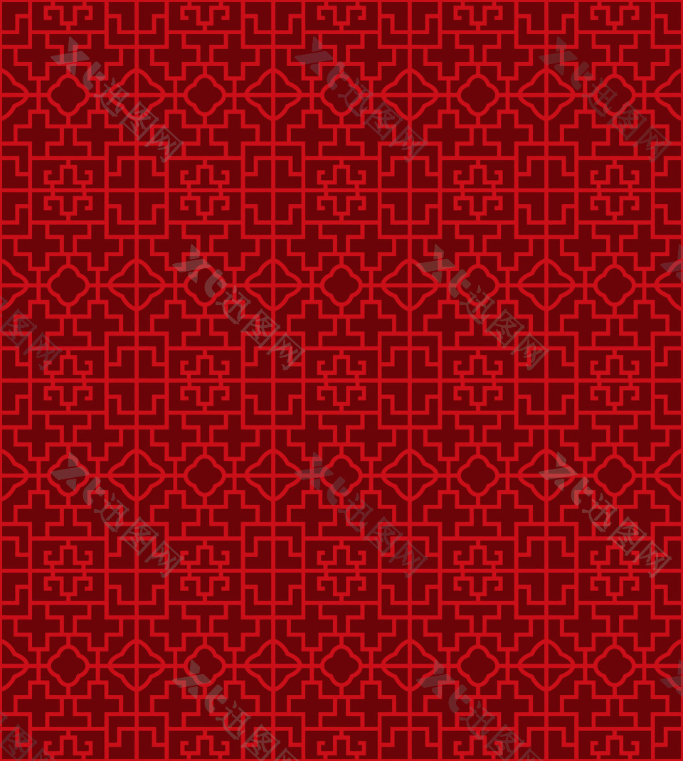 红色中国传统纹理背景矢量