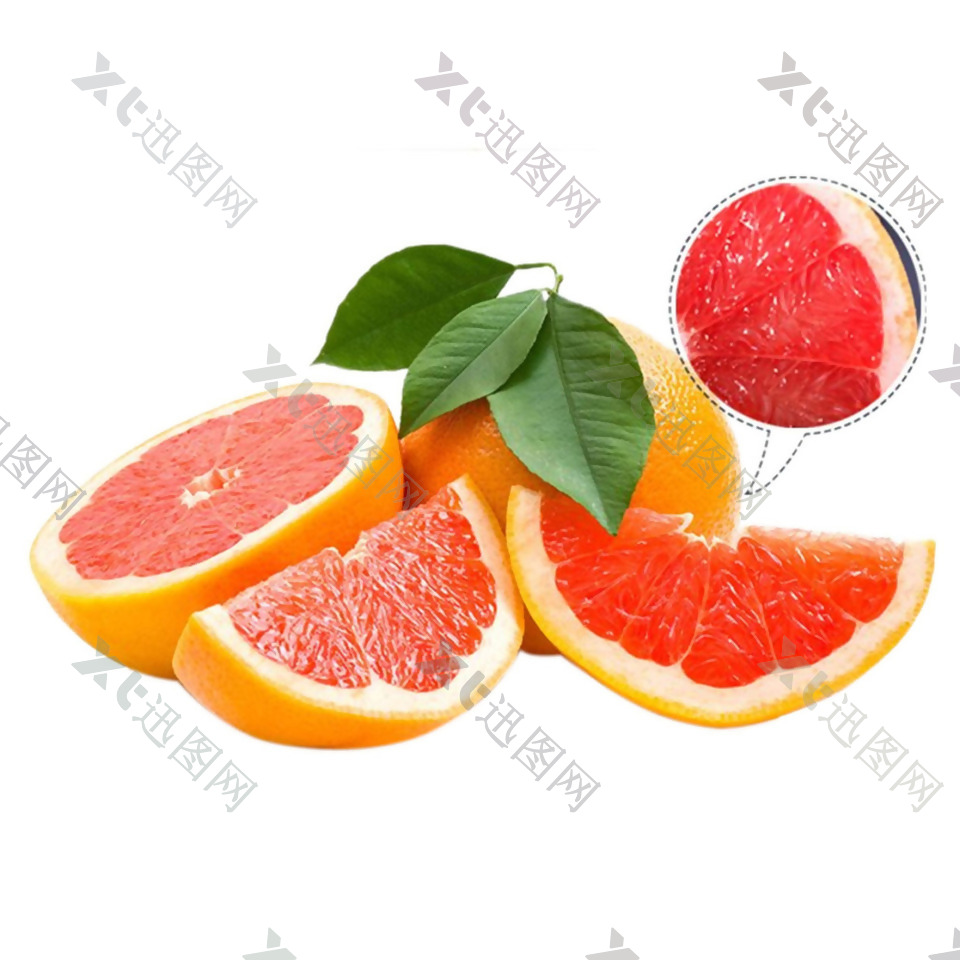 水果红色橙子元素