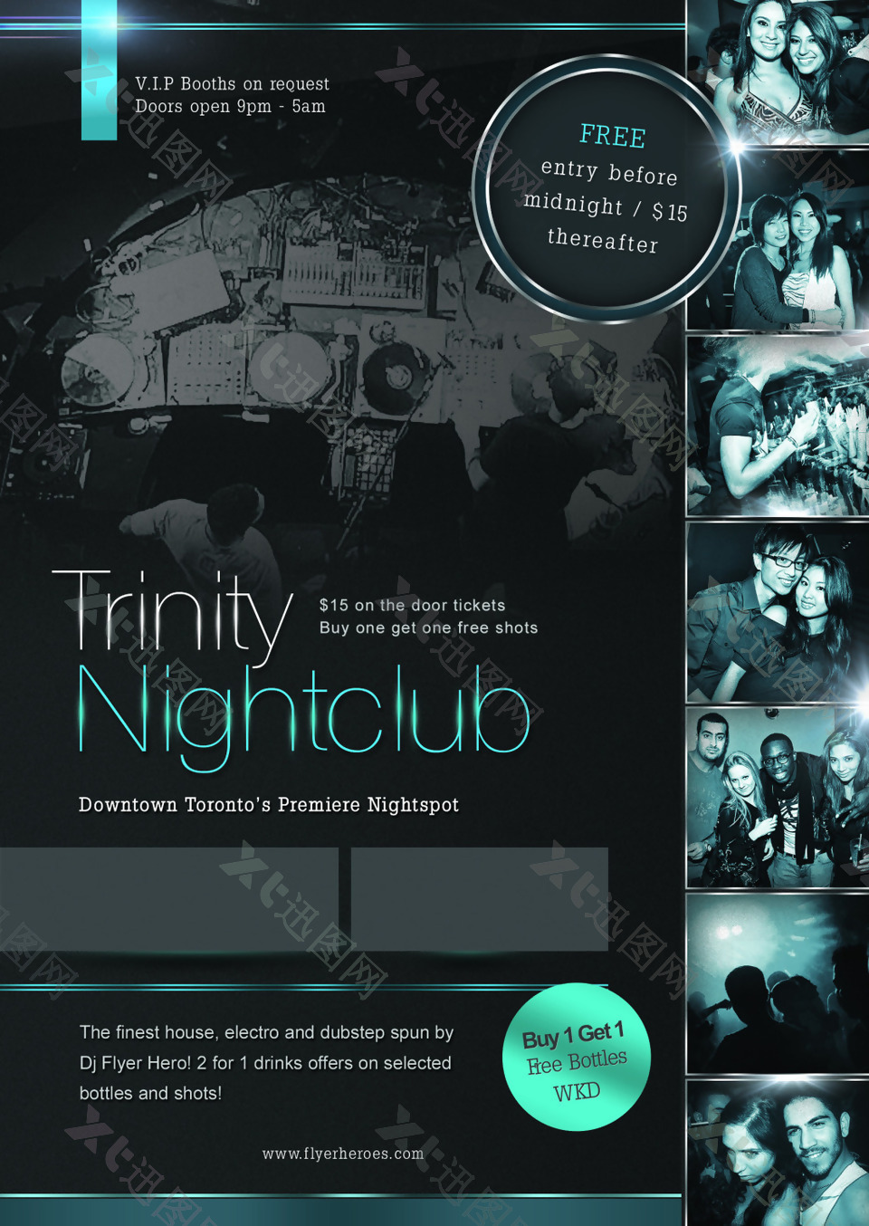 Trinity-Nightclub国外创意欧美风酒吧宣传海报宣传单页