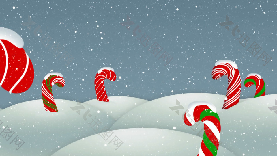 圣诞节主题的背景动画素材(3)