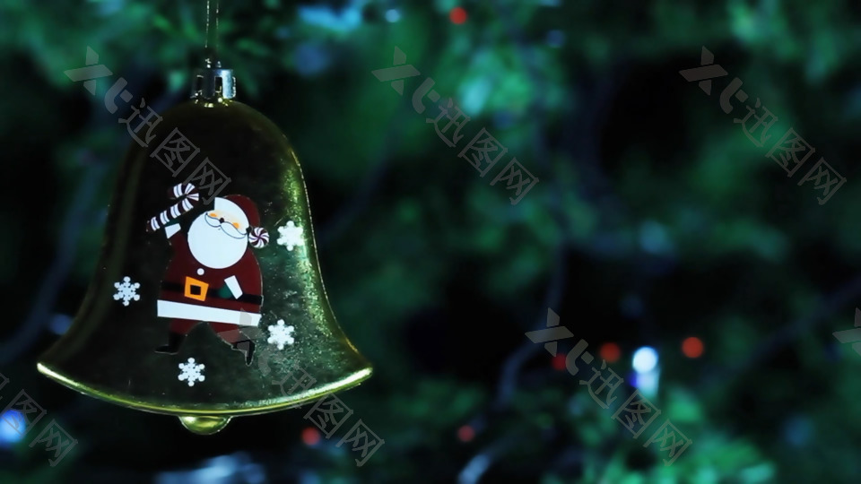 圣诞树上的挂饰背景动画素材(3)