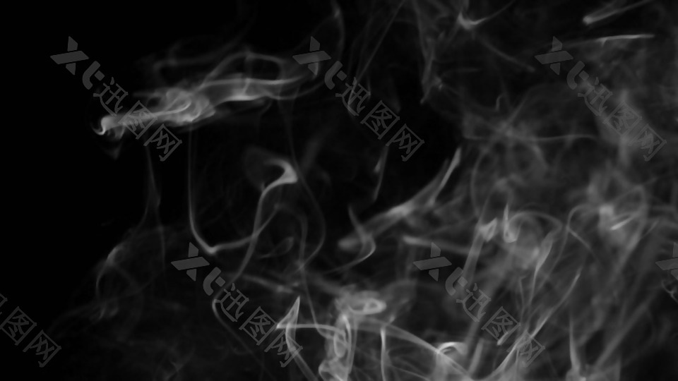 黑白色系普通烟雾视频素材2