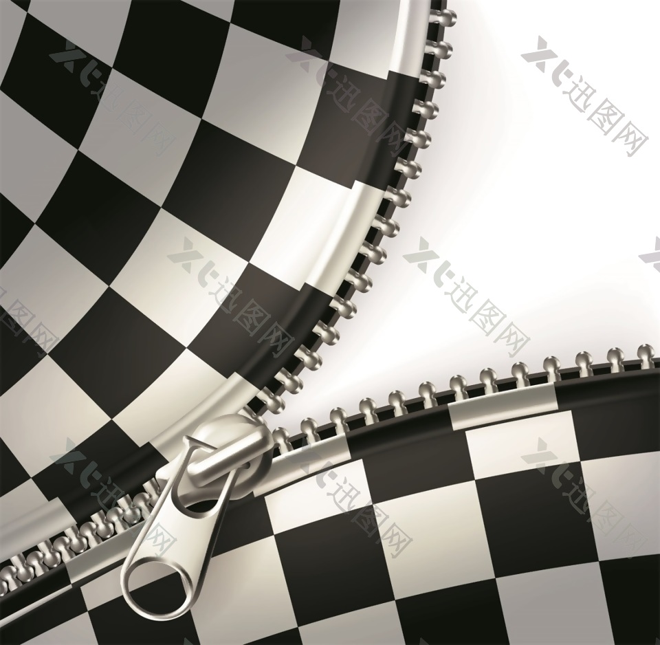 创意酷炫黑白格子赛车服系列矢量图素材