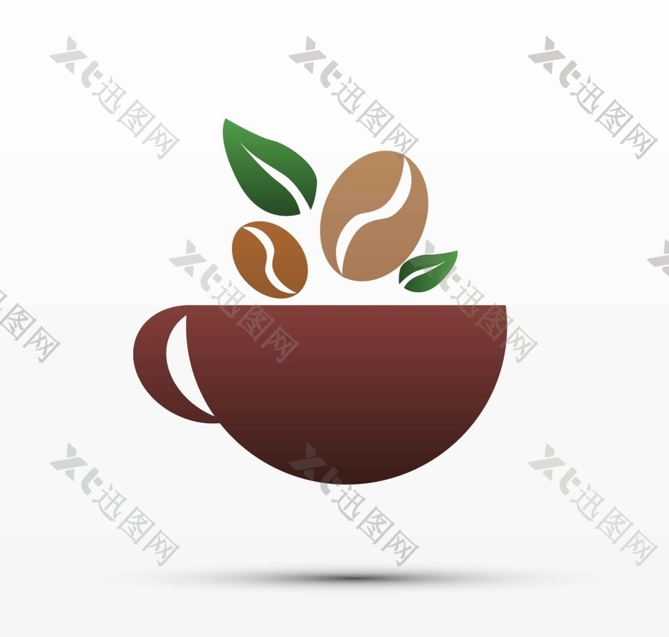 抽像时尚咖啡商标logo