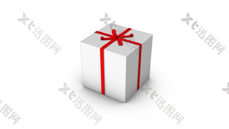 打开包装的礼物盒子视频素材