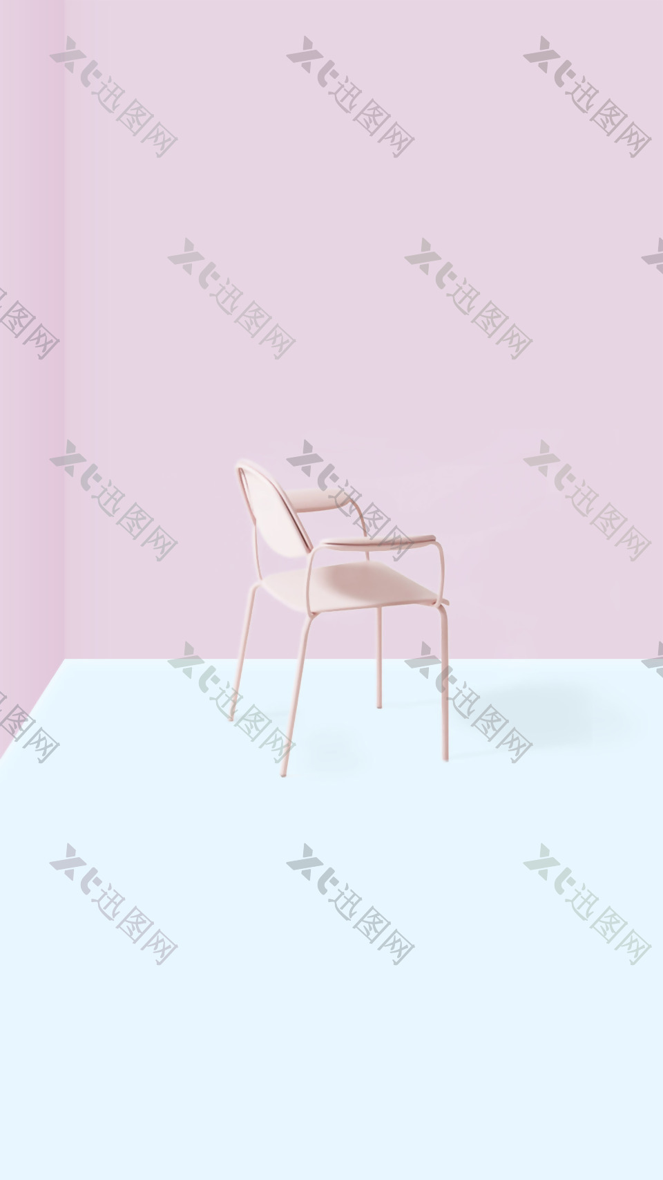 粉色椅子广告背景