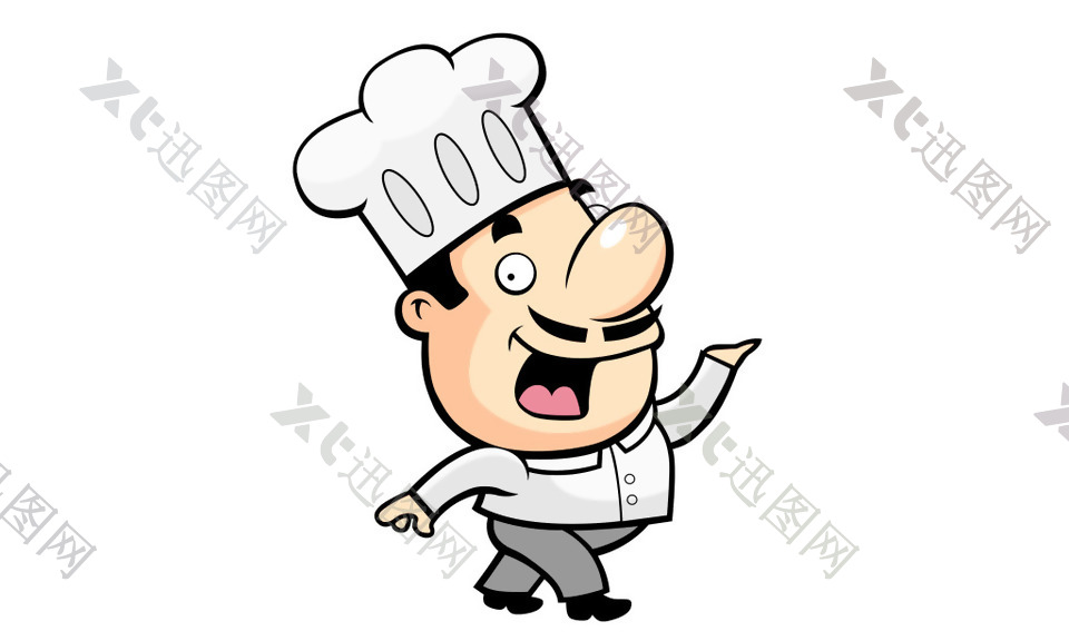 卡通手绘厨子元素