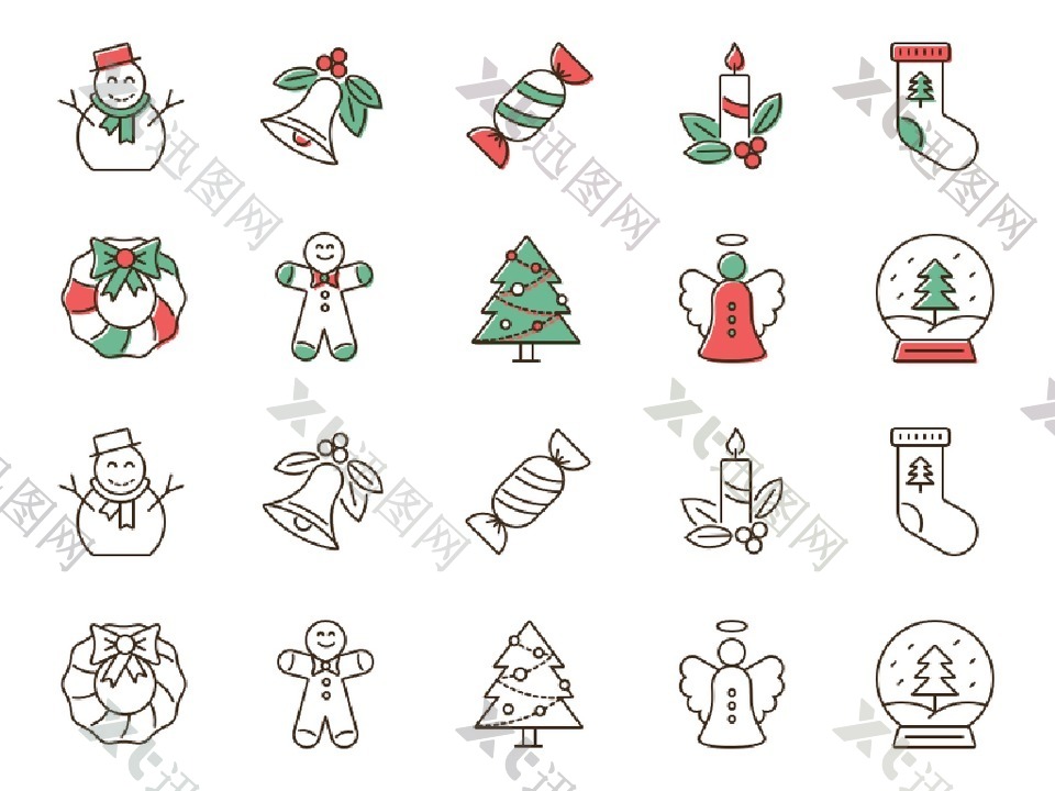 圣诞主题icon图标Sketch素材