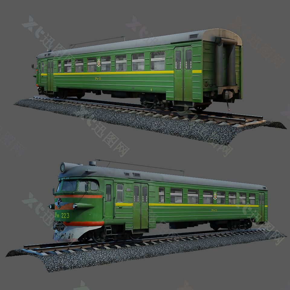 绿皮火车模型
