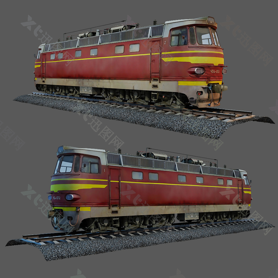 怀旧火车头模型