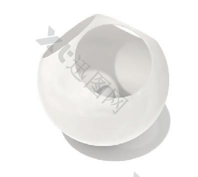 白色创意球形灯3D模型