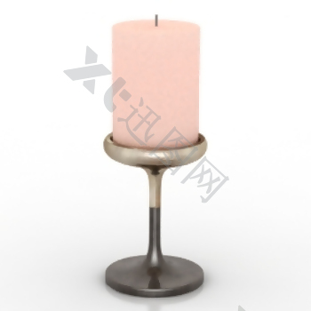 粉红色的蜡烛模型