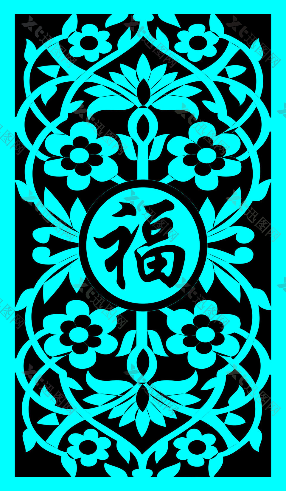 中式镂空福字装饰