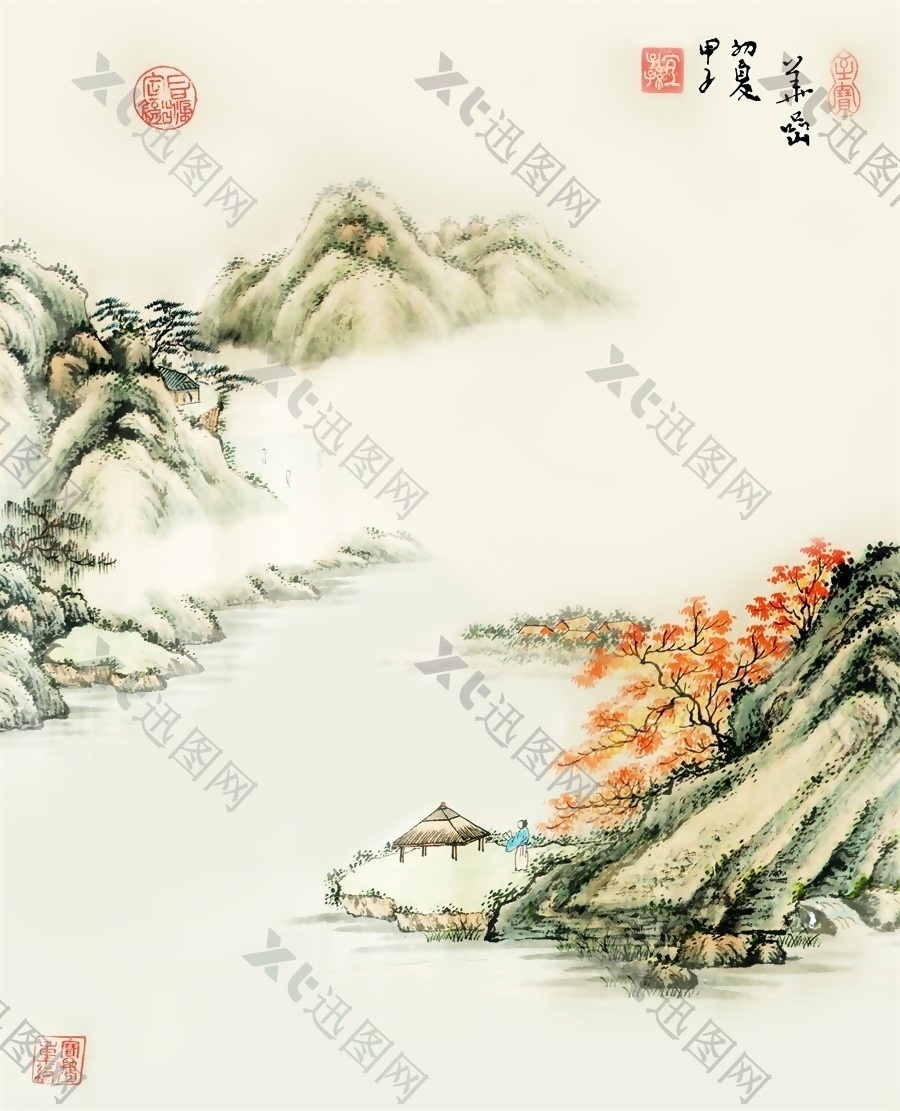 中式风背景墙效果图下载