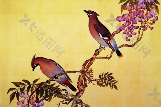 古典山水画系列枝头上的鸟下载