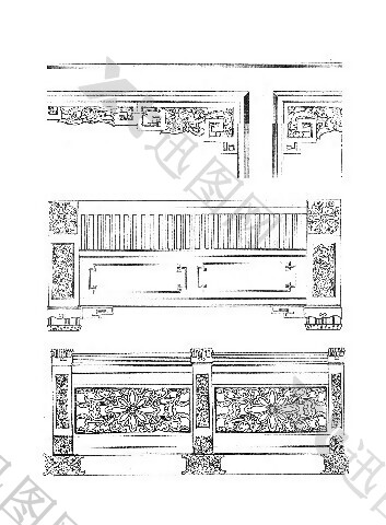 中式木房梁建筑分层图