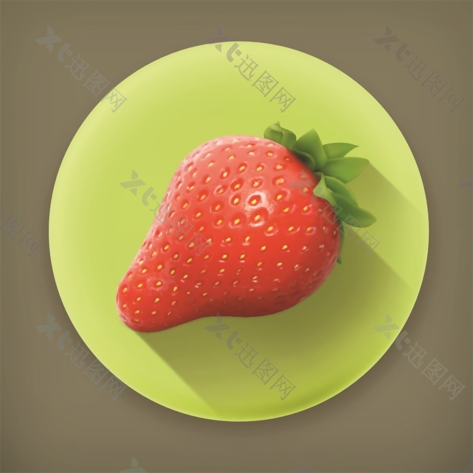 草莓水果图标