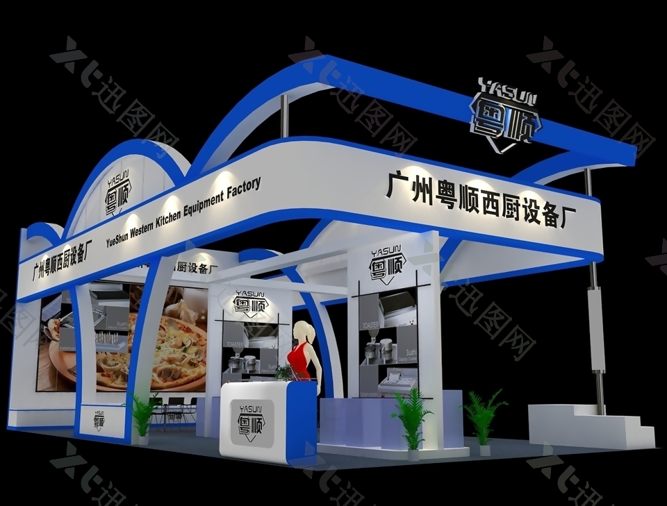 粤顺西厨设备厂展览模型