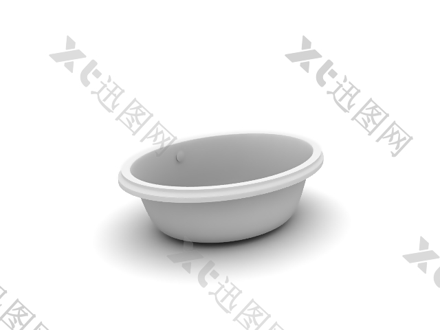 圆形小型浴缸模型