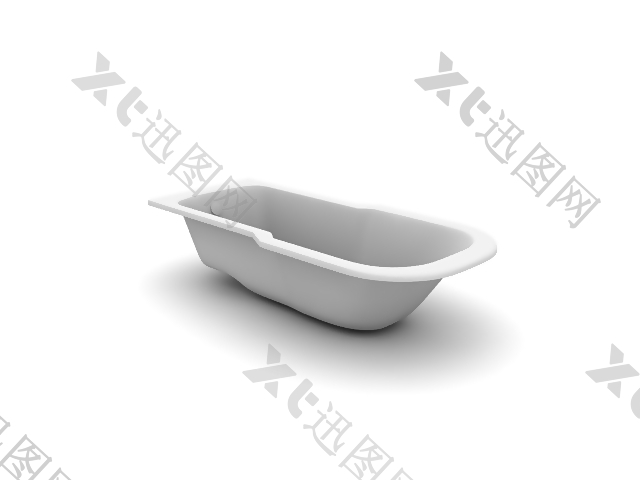 3D多人大浴缸模型
