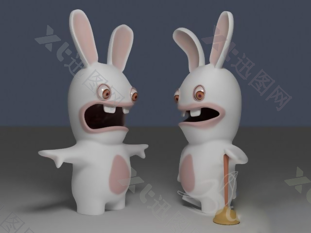 卡通动物兔子模型