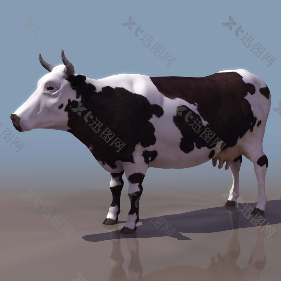 3D奶牛模型下载