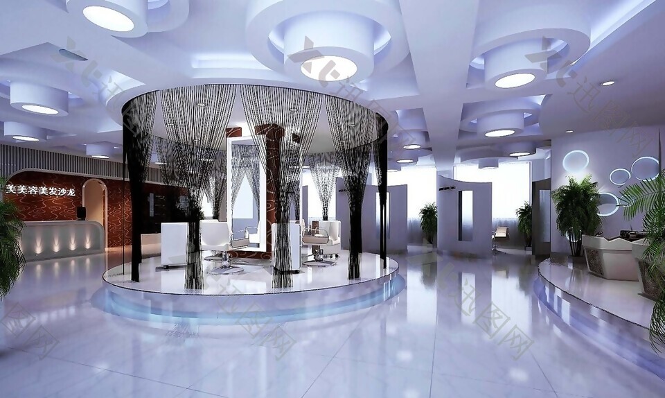 3D立体奢华酒店模型效果图