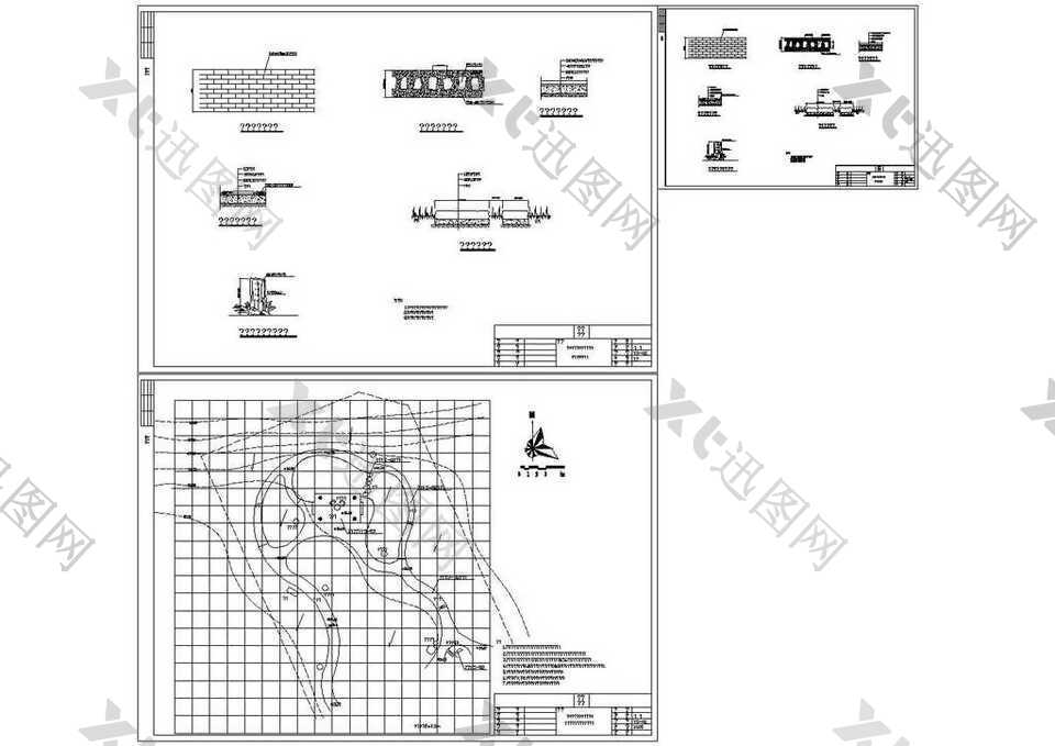 公园景观Ys01-02总平面图CAD图纸