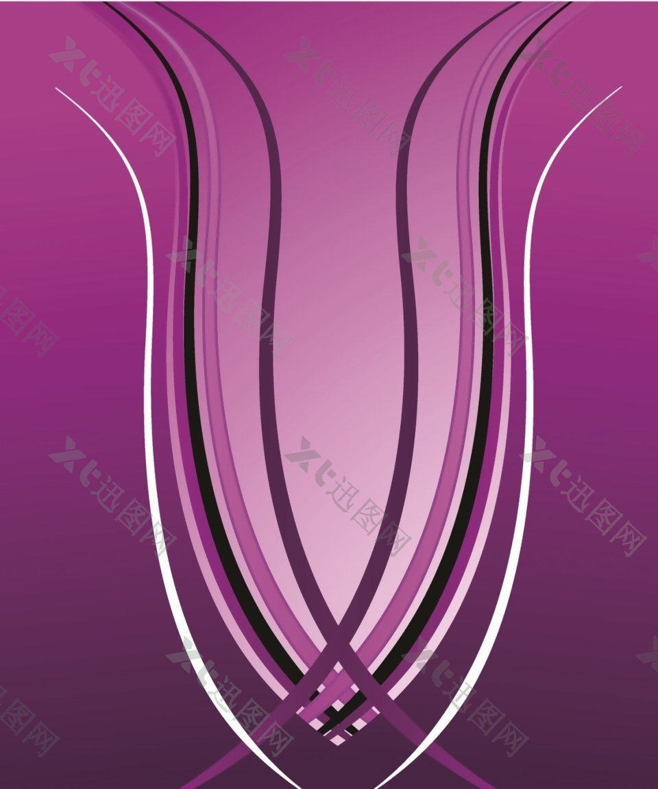 线条交叉紫色抽象背景矢量