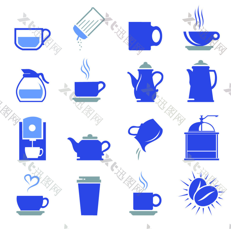 饮水工具图标彩色图标素材icon