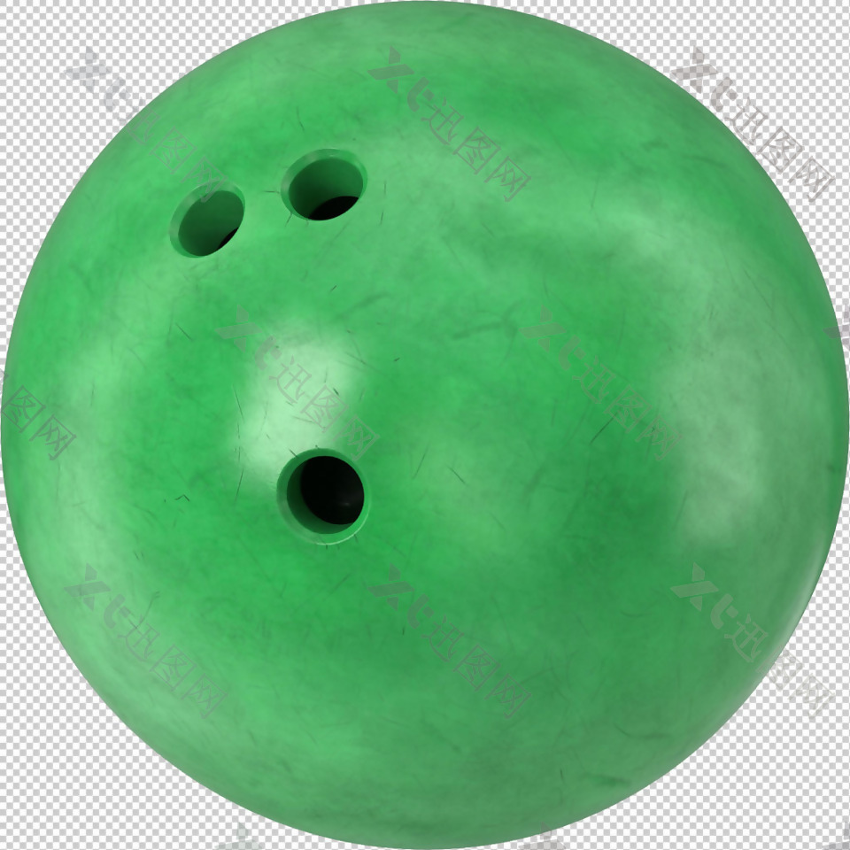 绿色保龄球免抠png透明图层素材