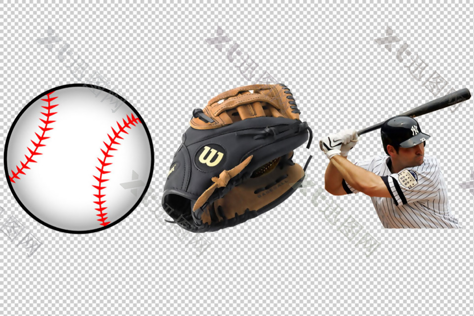 棒球装备图片免抠png透明图层素材