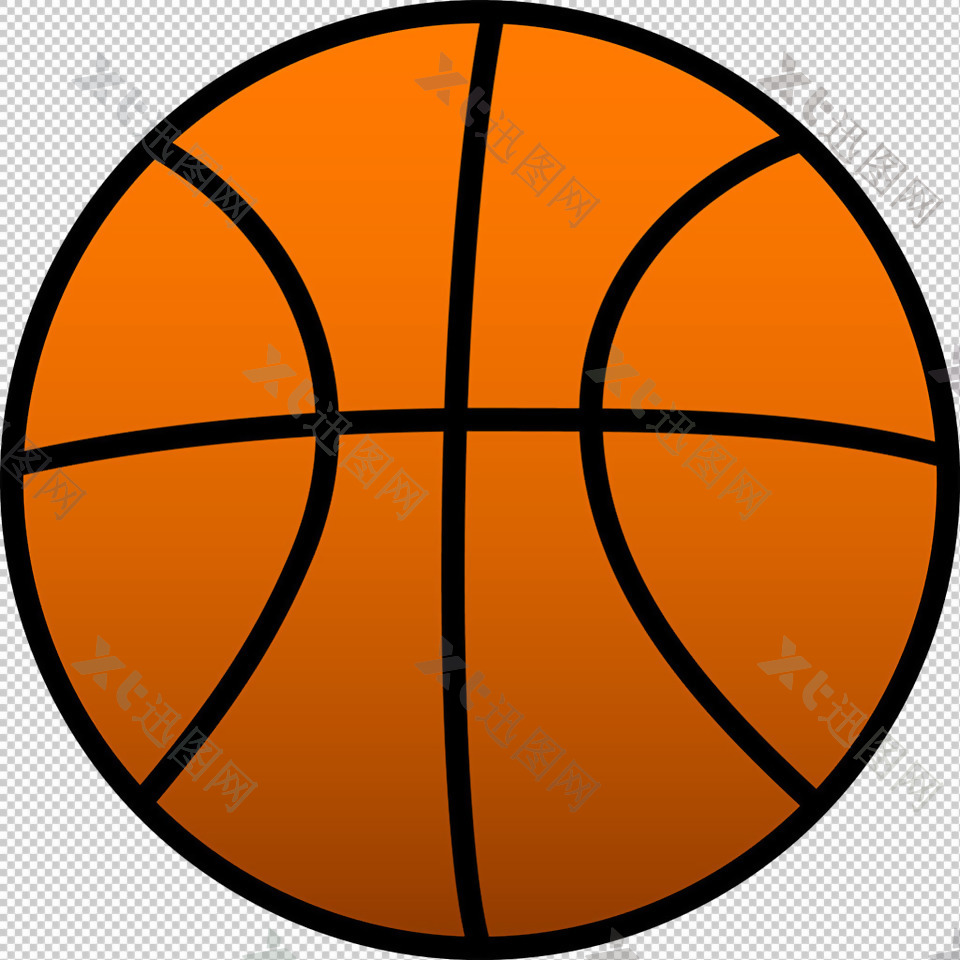 手绘篮球免抠png透明图层素材
