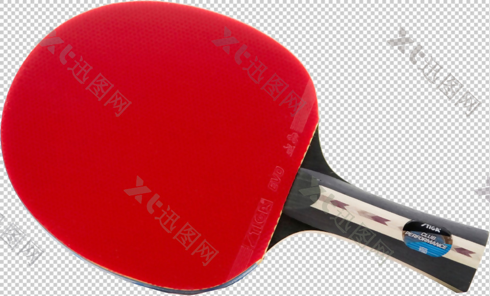 红色乒乓球拍免抠png透明图层素材