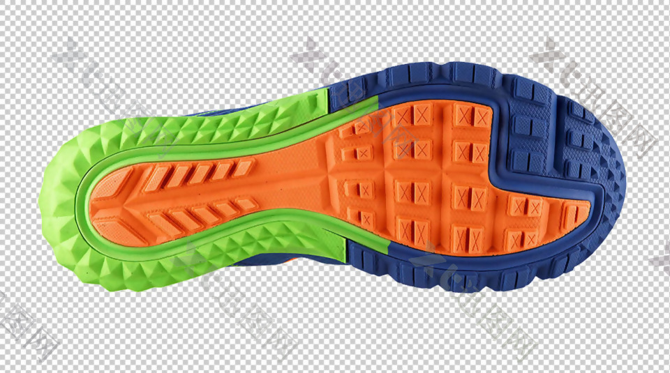运动跑鞋底免抠png透明图层素材