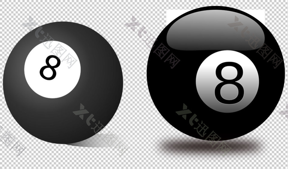 黑8台球免抠png透明图层素材