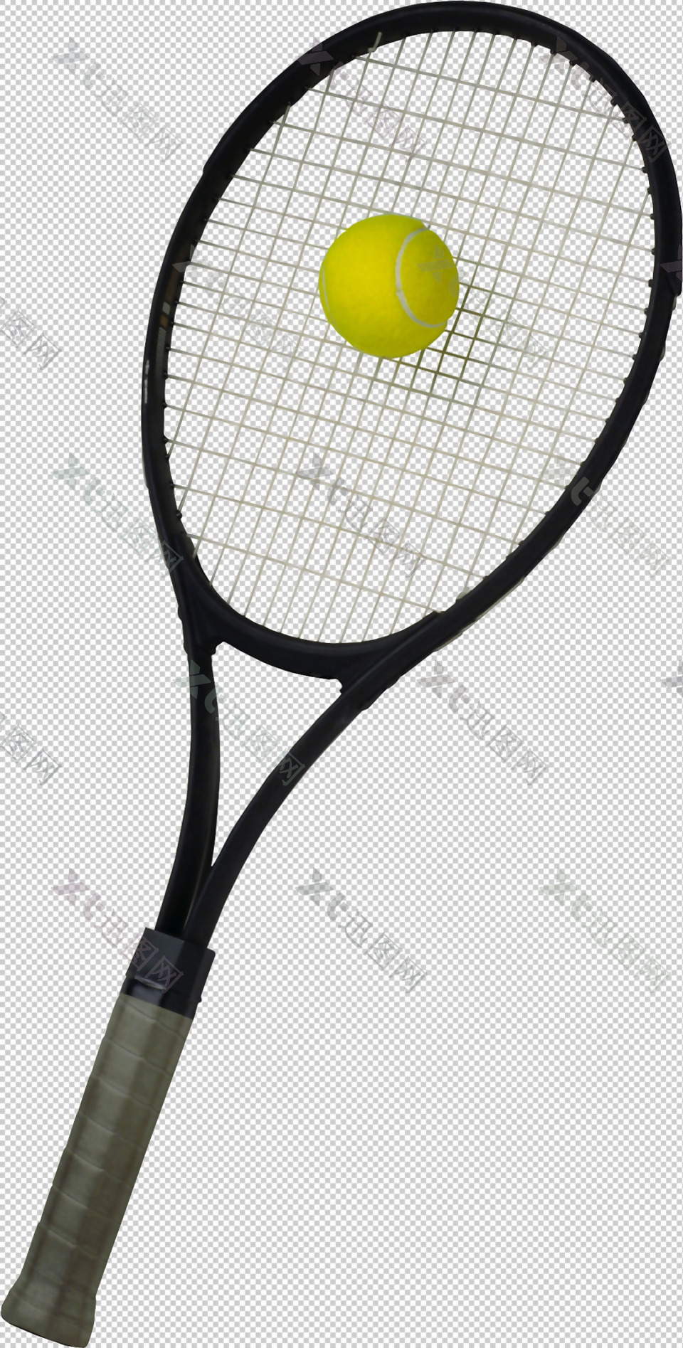 网球拍球免抠png透明图层素材