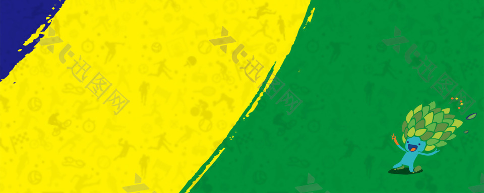 创意巴西运动会banner背景