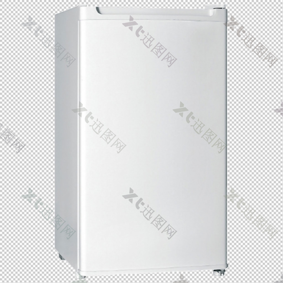 银色小冰箱免抠png透明图层素材