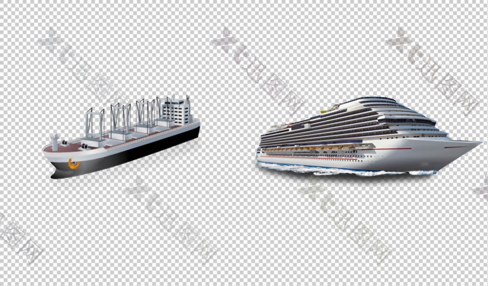 大型游艇轮船免抠png透明图层素材