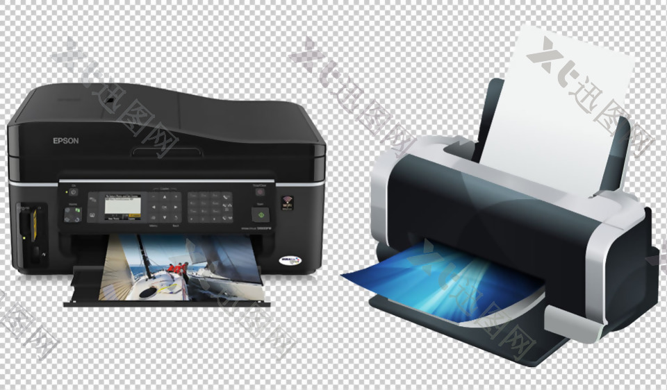 激光彩色打印机免抠png透明图层素材