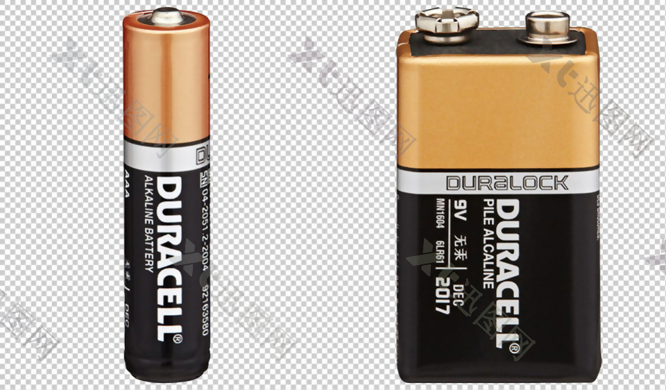 两种电池免抠png透明图层素材